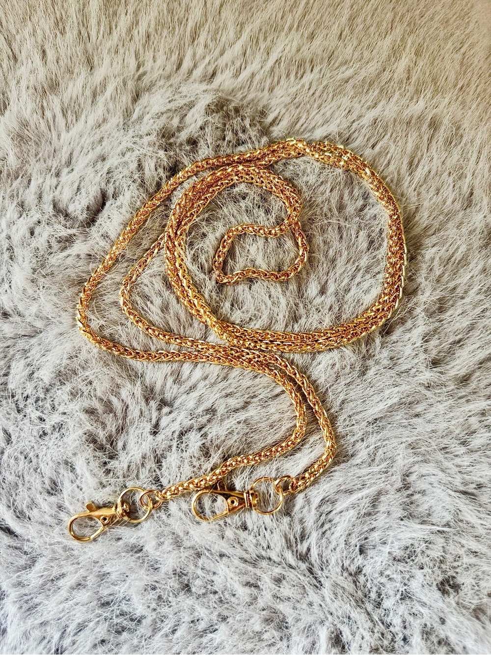 Gold Rope Chain Purse Replacement Strap New